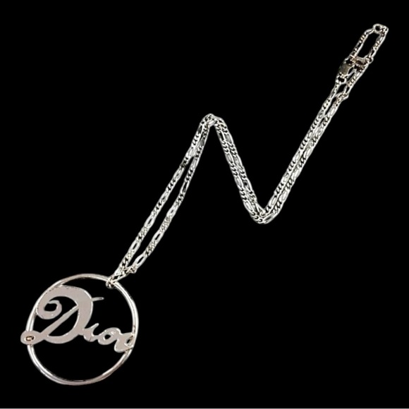 CHRISTIAN DIOR Silver Plated Necklace - Picture 1 of 13